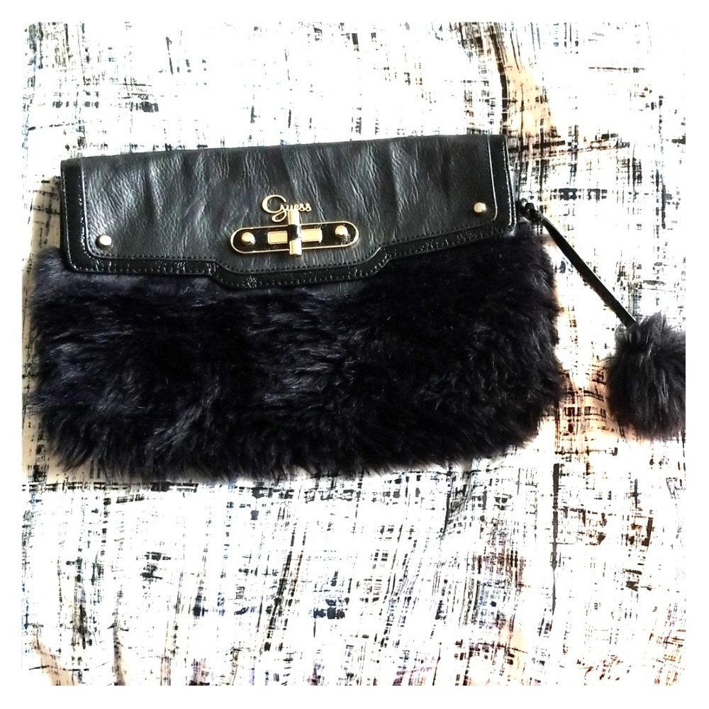 Guess black Clutch